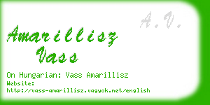 amarillisz vass business card